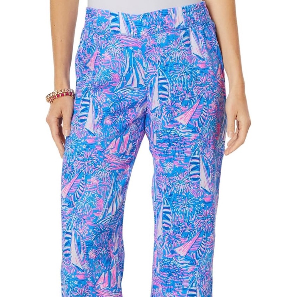 Lily Pulitzer Printed Linen Pants Worn Once and Drycleaned